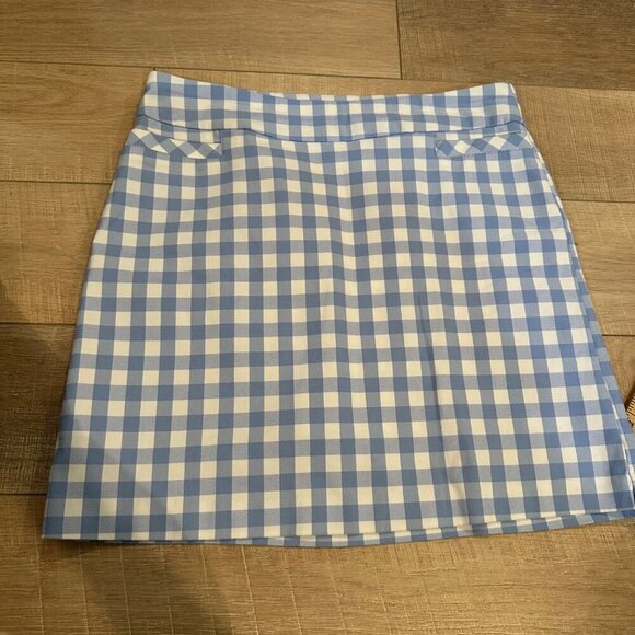 Kim Rogers Pants - KIM ROGERS WOMENS BLUE & WHITE PLAID SKORT 16